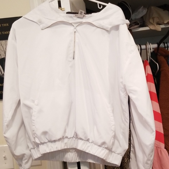 Forever21 hooded white windbreaker - Picture 2 of 3